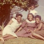 Artie Mae, Willie, Valiree in front of Wiilie's house (Debra in Background) 